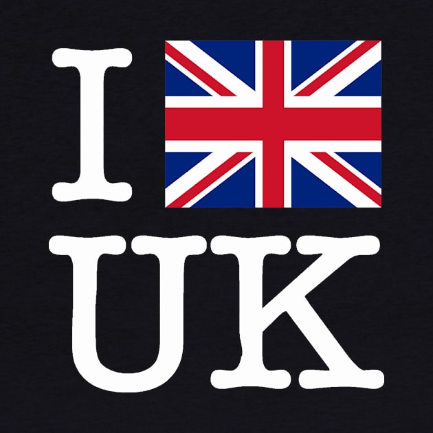 I Union Jack United Kingdom (WhiteLettering) by KyleHarlow